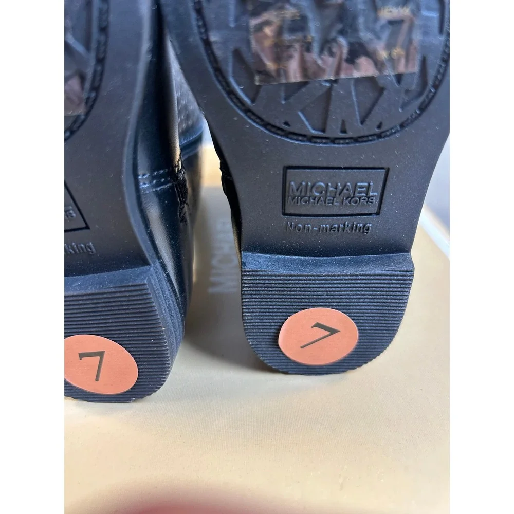 Michael Kors Emma Rachel Black Monogram Kids Tall Boots Size 7 Toddler MP103221A